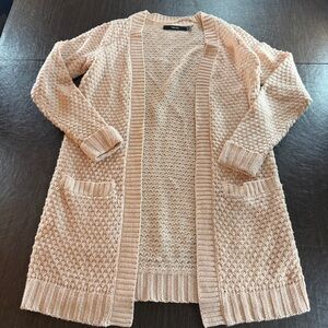 Vero Moda Open-Front Women's Long Cardigan Sweater Lt Pink Sz M